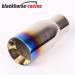 Blue Burnt Exhaust Duo Layer Pipe Tip Polished Stainless Steel 2.5" In 3.5" Out