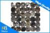 Dark Emperador Octagon Backsplash Marble Mosaic Tile Sheets for Home or Hotel Wall Decoration