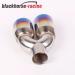 Sliver Dual Exhaust Muffler Pipe Tip Polished Stainless Steel 2.5"In 3.5"Out