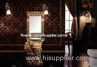 Hotel Single Sink Bathroom Vanity With Mirror , Baroque Bathroom Mirrored Cabinets