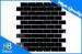 Pure Black Stone Mosaic Wall Tiles Subway Home Flooring Tile for Bath / Bathroom / Shower Wall