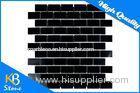 Pure Black Stone Mosaic Wall Tiles Subway Home Flooring Tile for Bath / Bathroom / Shower Wall