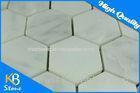 Polished Hexagon Carrara Marble Mosaic Tile for Hotel Wall Decoration 305 x 305mm