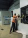 large industrial spray paint booth