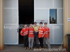 large industrial spray paint booth
