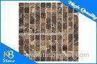 Square 1'' Dark Emperador Brown Marble Mosaic Tile Sheets For Interior Wall Decoration