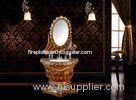 Single Sink Antique Bathroom Cabinet With Mirror Decoration Furniture