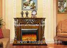 Remote Control RV Bedroom Vintage Solid Wood Fireplaces Electric Insert
