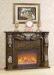 Lightness Adjustable Antique Freestanding Solid Wooden Fireplace With Fake Flame