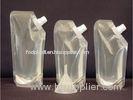 Transparent 3 Layers Laminated Material Clear Plastic Pouches For Liquids