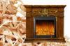 Classic Decoration Vintage Electric Fireplace Heater with Remote Control