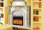 Customized Remote Control Antique Decorative Resin fireplace With Deco Flame