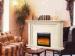 Customized White Wood Luxury LED Electric Fireplace Remote Control