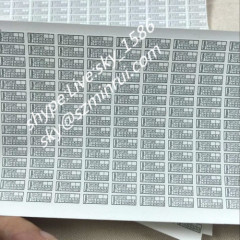 Date Printed Rectangle Customized Mobile Phone Sticker Paper with Strong Unremovable Adhesive