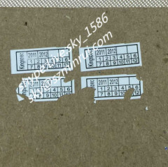Date Printed Rectangle Customized Mobile Phone Sticker Paper with Strong Unremovable Adhesive