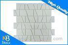 Modern Irregular Shape China White Marble Mosaic Tile for Internal / Exterior Wall Decoration