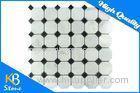 Carrara White Italian Octagon Black and White Marble Mosaic Tile Exterior / Interior Wall Decor