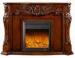 Electrical Home Decoration Classic Solid Wood Fireplaces With LED Light