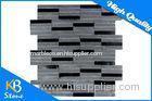 Mix Gray And Black Stone Marble Tiles Honed Marble Mosaic Tile for Bathroom Wall and Floor