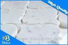 Carrara White Italian Carrera Marble Medium Lantern Shaped Mosaic Tile Honed