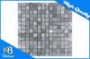 Polishing Italy Grey Square Marble Wall Tiles / Waterjet Mosaic Sheets 305 x 305mm