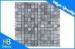 Polishing Italy Grey Square Marble Wall Tiles / Waterjet Mosaic Sheets 305 x 305mm