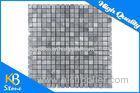 Natural Stone Polished Marble Mosaic Floor Tile / Italy Grey Square Mosaic Building Materials