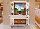 Villa / Hotel / Restaurant Decoration Mantle Electric Fireplaces TV Stands Classical