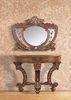 Artificial Wood Polished Carved Makeup Dressing Table With Mirror Wall mouted