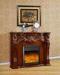 Classic Living Room Furniture 1.5m Oak Electric Fireplace With Deco Flame