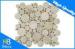Mixed Round Marble Polishing Cream Marfil Tile Mosaic Home Decoration Tile Indoor / Outdoor