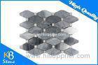 Italian Bardiglio Long Hexagon Marble Mosaic Tiles / Stone Mosaic Bathroom Tile with White Dots