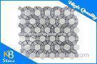 Luxury Italy Grey Mixed White Waterjet Marble Mosaic Home Flooring Tile for Decorative