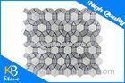 Luxury Italy Grey Mixed White Waterjet Marble Mosaic Home Flooring Tile for Decorative