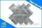 Italy Grey Herringbone Marble Mosaic Wall Tiles for Kitchen Backsplash / Swimming Pool