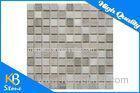 Honed Square Marble Mosaic Tiles For Kitchen Backsplash / Bathroom Tile Sheet