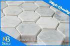 Carrara Marble Italian White Bianco Carrera 1" Hexagon Mosaic Tile for Backsplash or Bath Wall