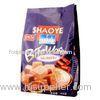 Chocolate Flavour Biscuit Quad Seal Food Plastic Bags with side Gusset
