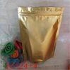 Moisture proof Gold Stand Up Foil Pouches Reclosable zipper doypack