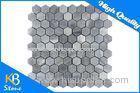 Polished Italy Grey Marble Hexagon Mosaic Tile Mesh Mounted 12 x 12 Inch for Kitchen Wall