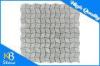 Mixed Square Polished Wooden Grey Mosaic Wall Tiles , Marble Natural Stone Flooring Tile