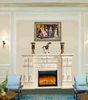 Ivory White Freestanding Antique Decorative Fireplace Heater / Fire Place