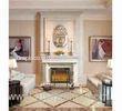 Restaurant / Club Antique Imitation Marble Electric Fireplace With Heater