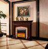 Antique 1.5m Drak Brown Imitation Marble Faux Stone Electric Fireplace With Decorative Flame