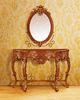 Makeup Dresser Console Table With Wall Mirror Brown Painted European-style