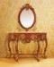 Makeup Dresser Console Table With Wall Mirror Brown Painted European-style