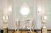 Home Decorative Dressing Table And Mirror , White Vintage Console Table