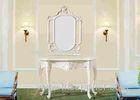 French Style Artificial Soild Wood Console Table With Mirror For Hotel Furniture