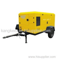 Portable diesel power screw air compressor 180HP