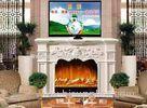 Indoor Wooden Remote Control Electric Fireplaces TV Stands European Style